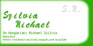 szilvia michael business card